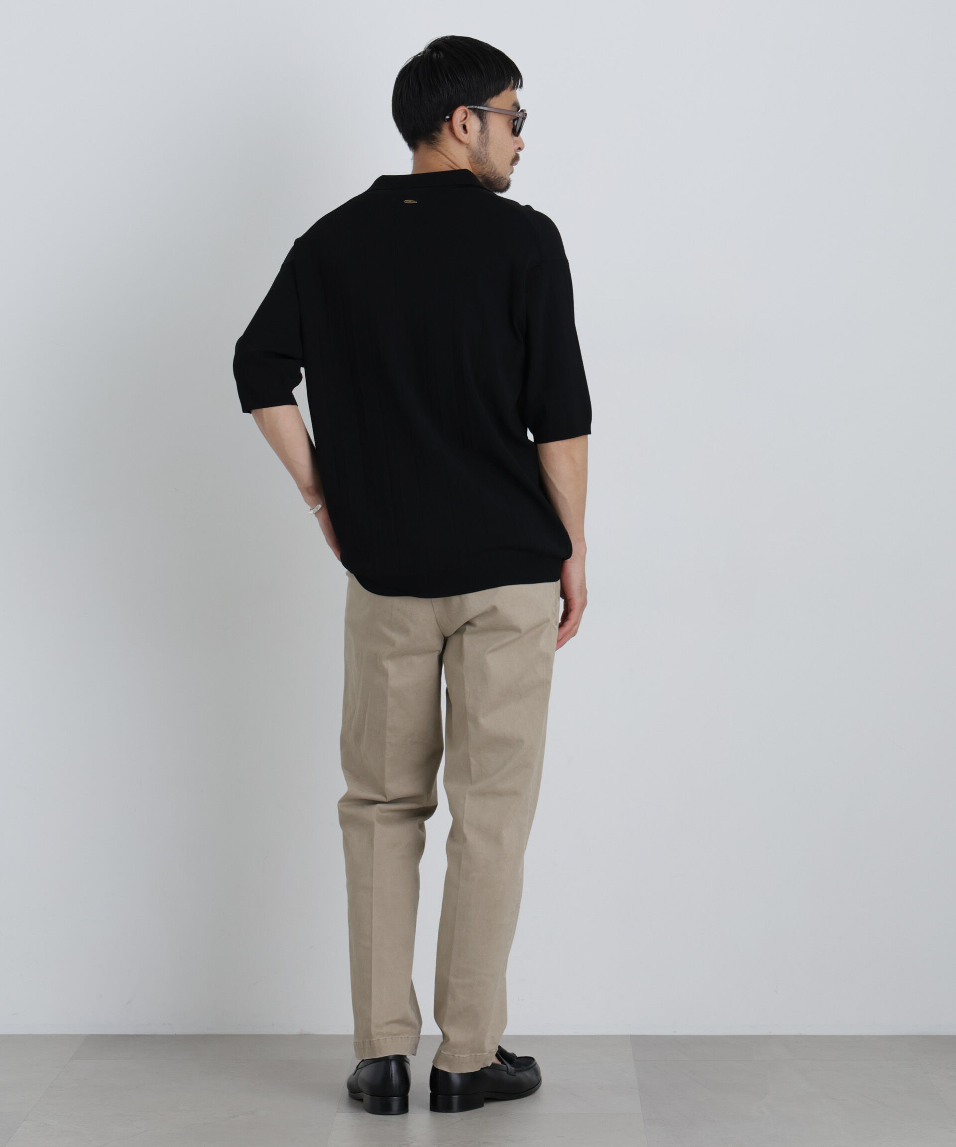 nano･universe「NewOnTrousers フェードサテンSlim テーパー」|チノ|