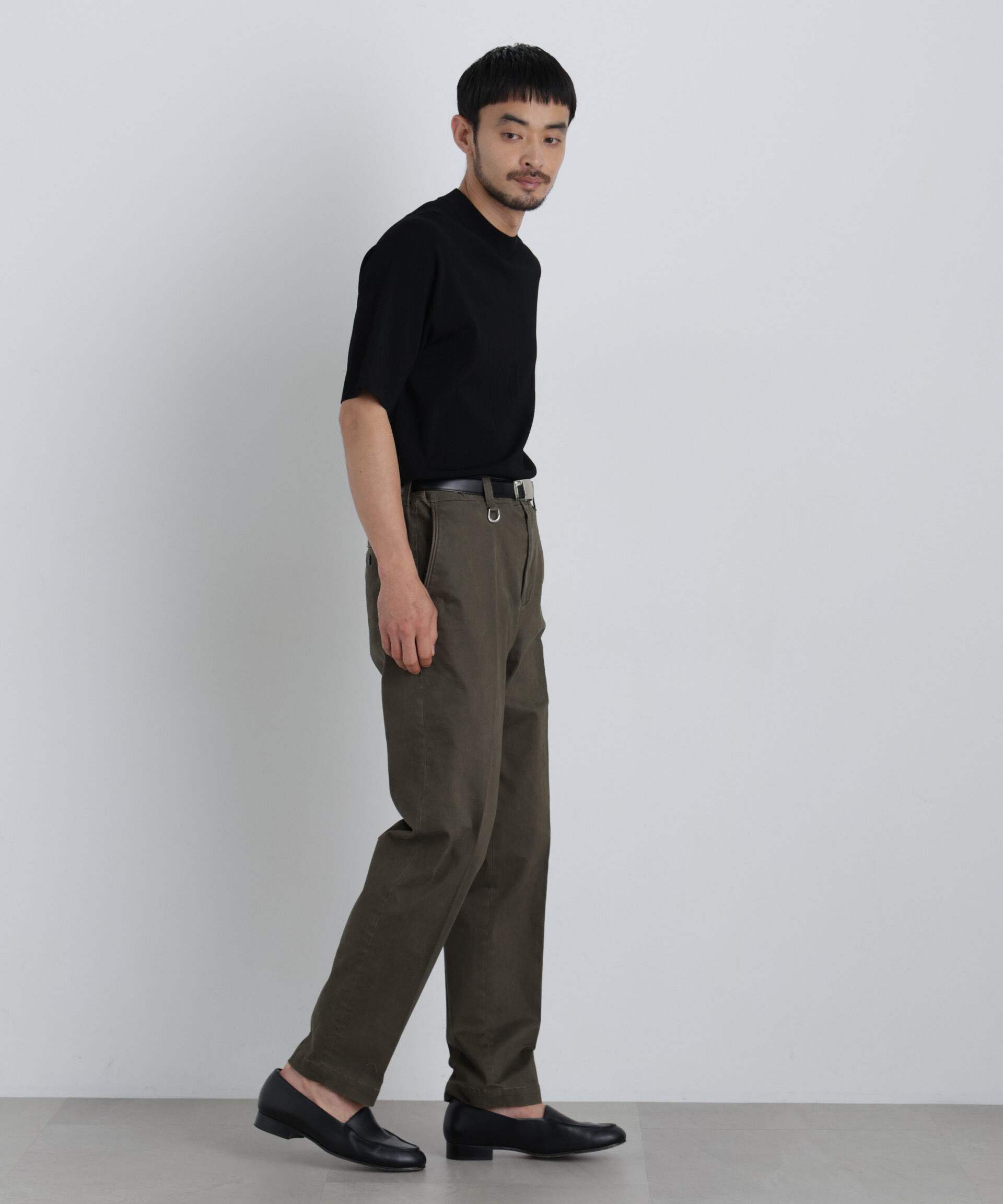 nano･universe「NewOnTrousers フェードサテンSlim テーパー」|チノ|