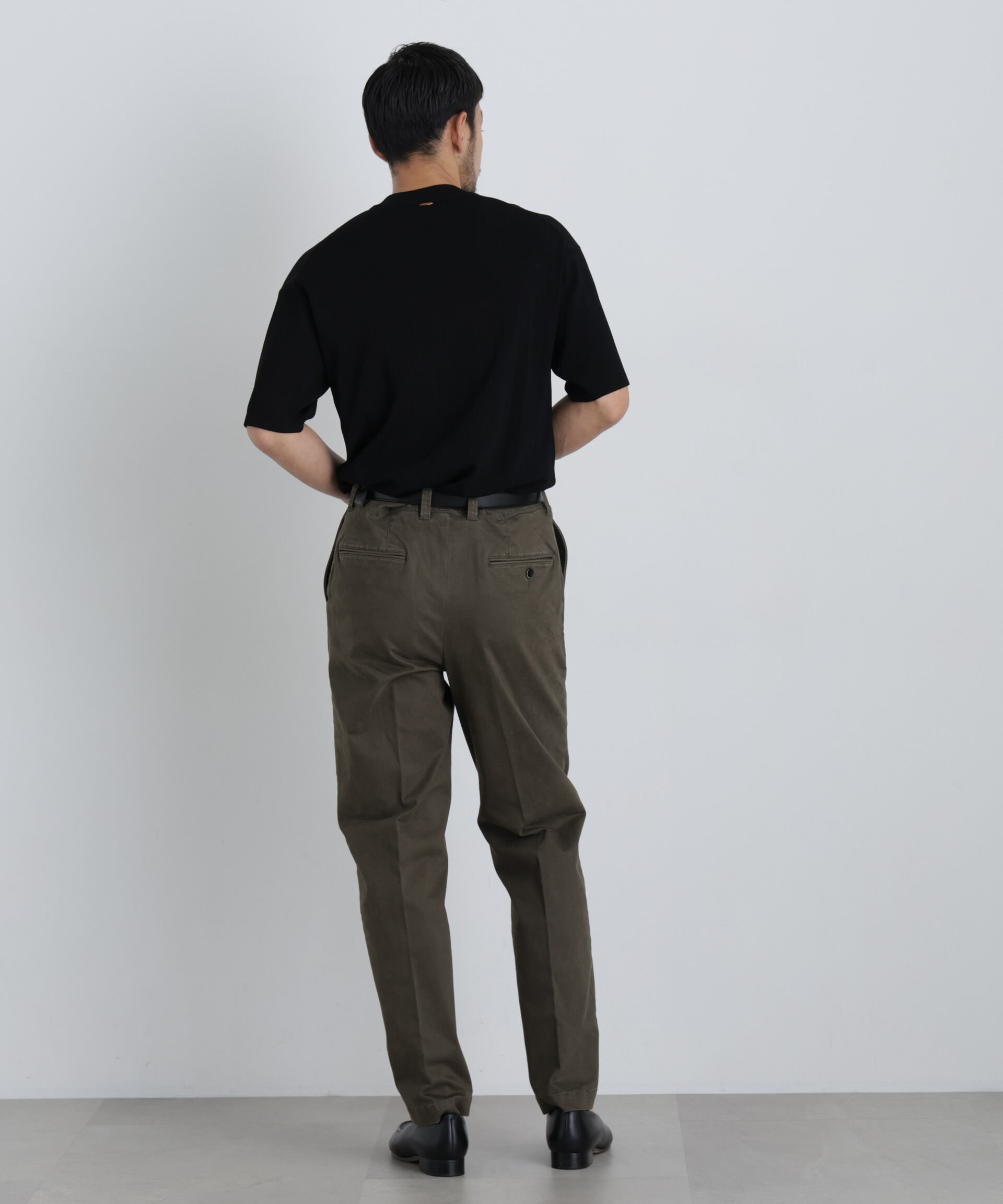 nano･universe「NewOnTrousers フェードサテンSlim テーパー」|チノ|