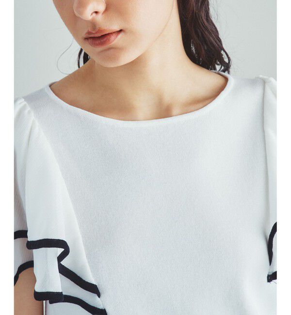  「シフォンスリーブニットトップ」|Tシャツ・カットソー|