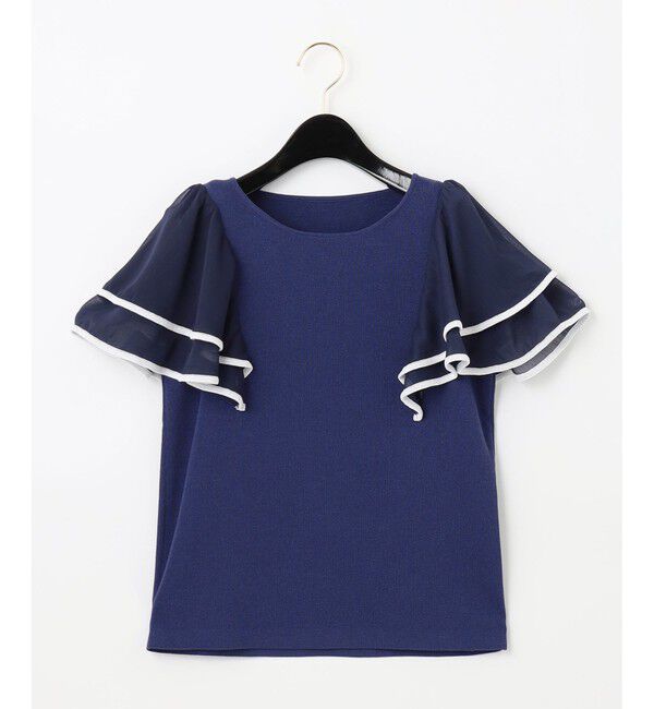  「シフォンスリーブニットトップ」|Tシャツ・カットソー|