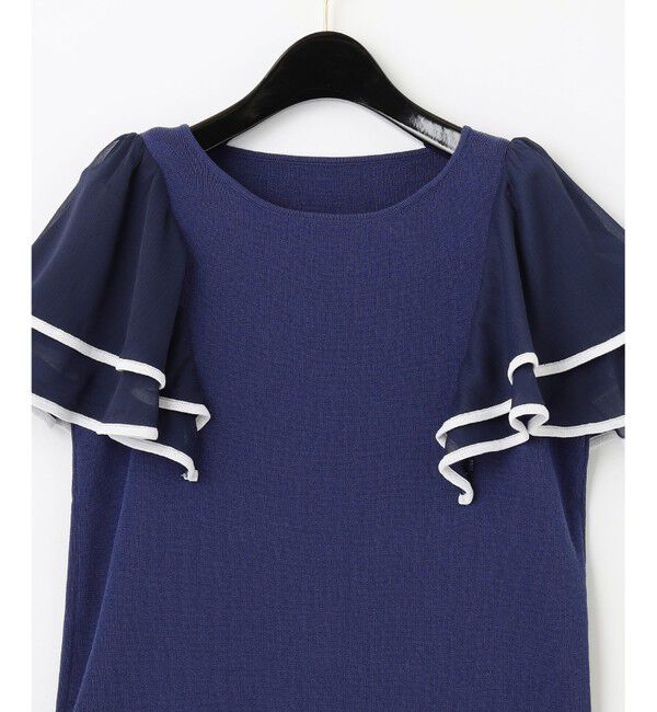  「シフォンスリーブニットトップ」|Tシャツ・カットソー|