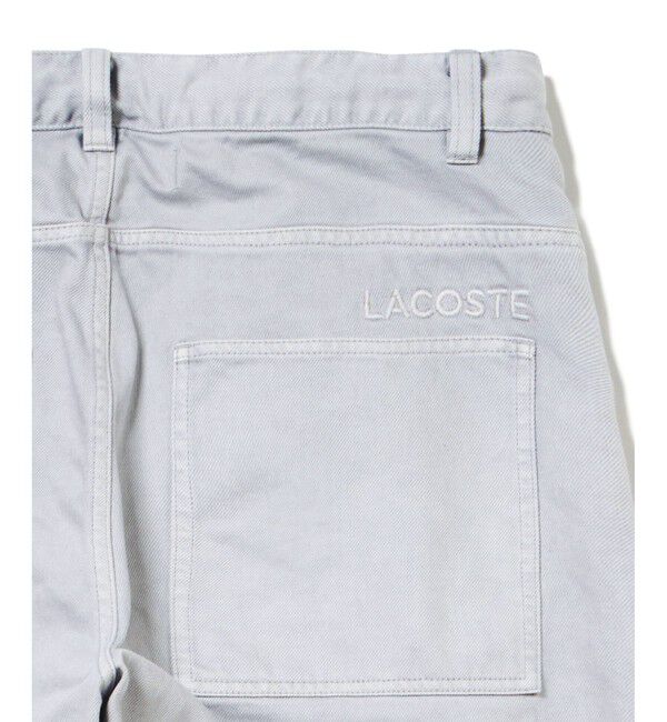 LACOSTE「11.5oz ワイドテーパードカラーデニムパンツ」|デニム|