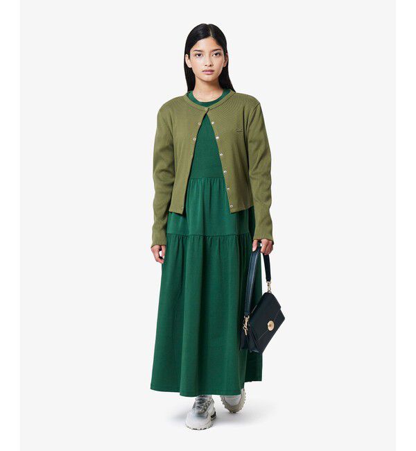 LACOSTE「リブジャージカーディガン」|カーディガン|