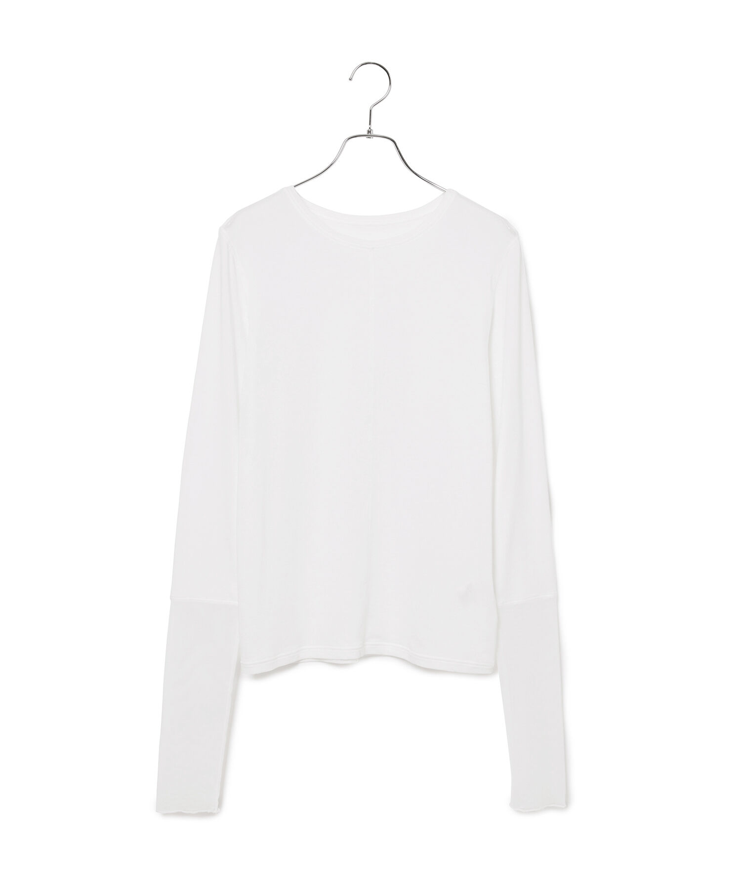 ADAM ET ROPE'「【サステナブル】エアリーシアーカフスカットソー」|Tシャツ・カットソー|