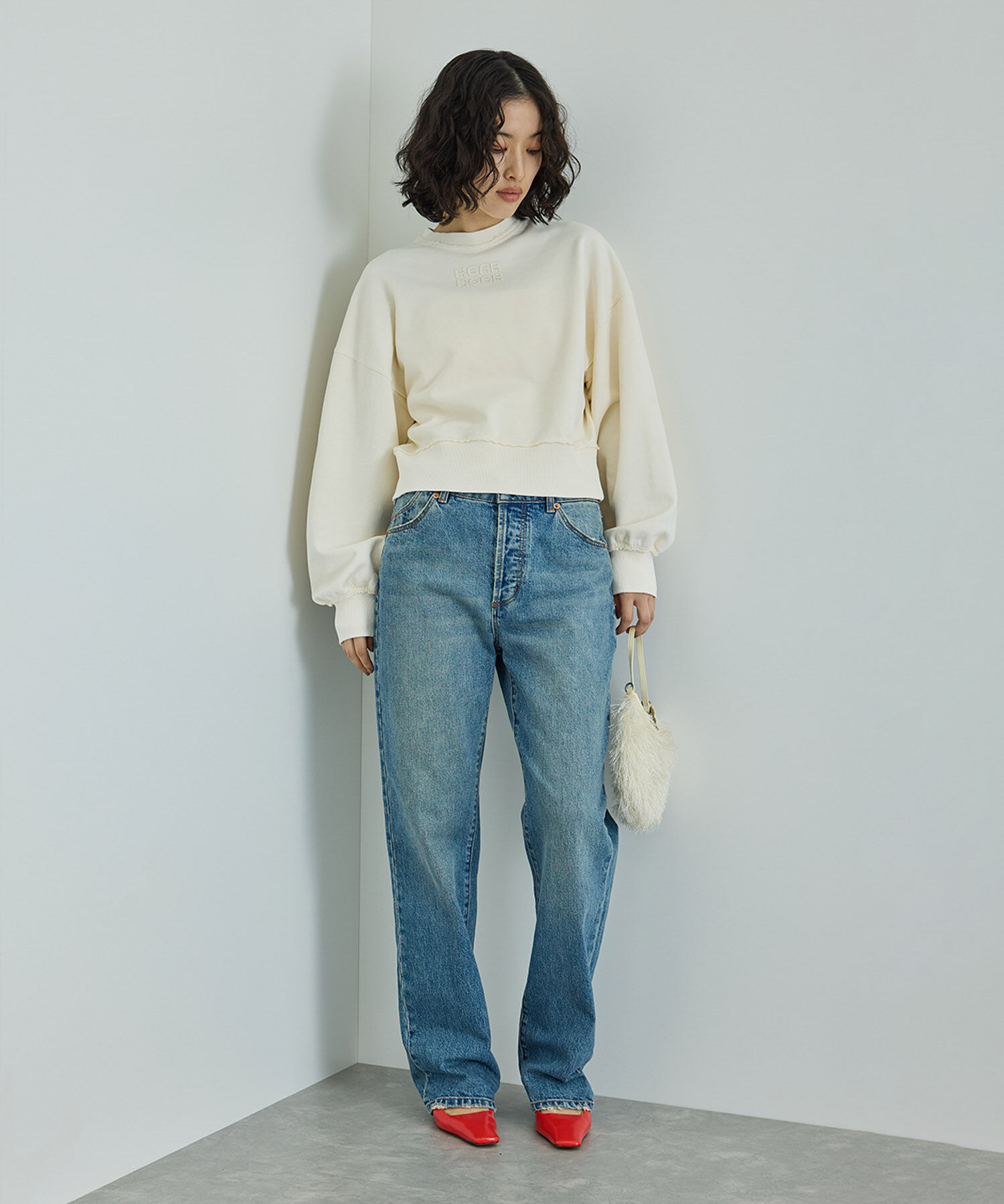 ADAM ET ROPE'「【サステナブル・洗える】ボールバイオ加工スウェットシャツ」|スウェット・ジャージ|