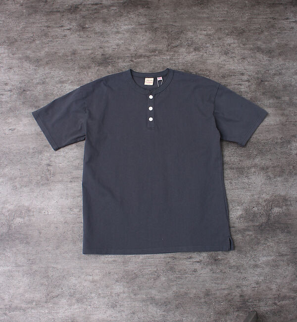 ABAHOUSE「【グッドウェア】USAコットン ヘンリーネック ショートスリーブ Tシャツ」|Tシャツ・カットソー|