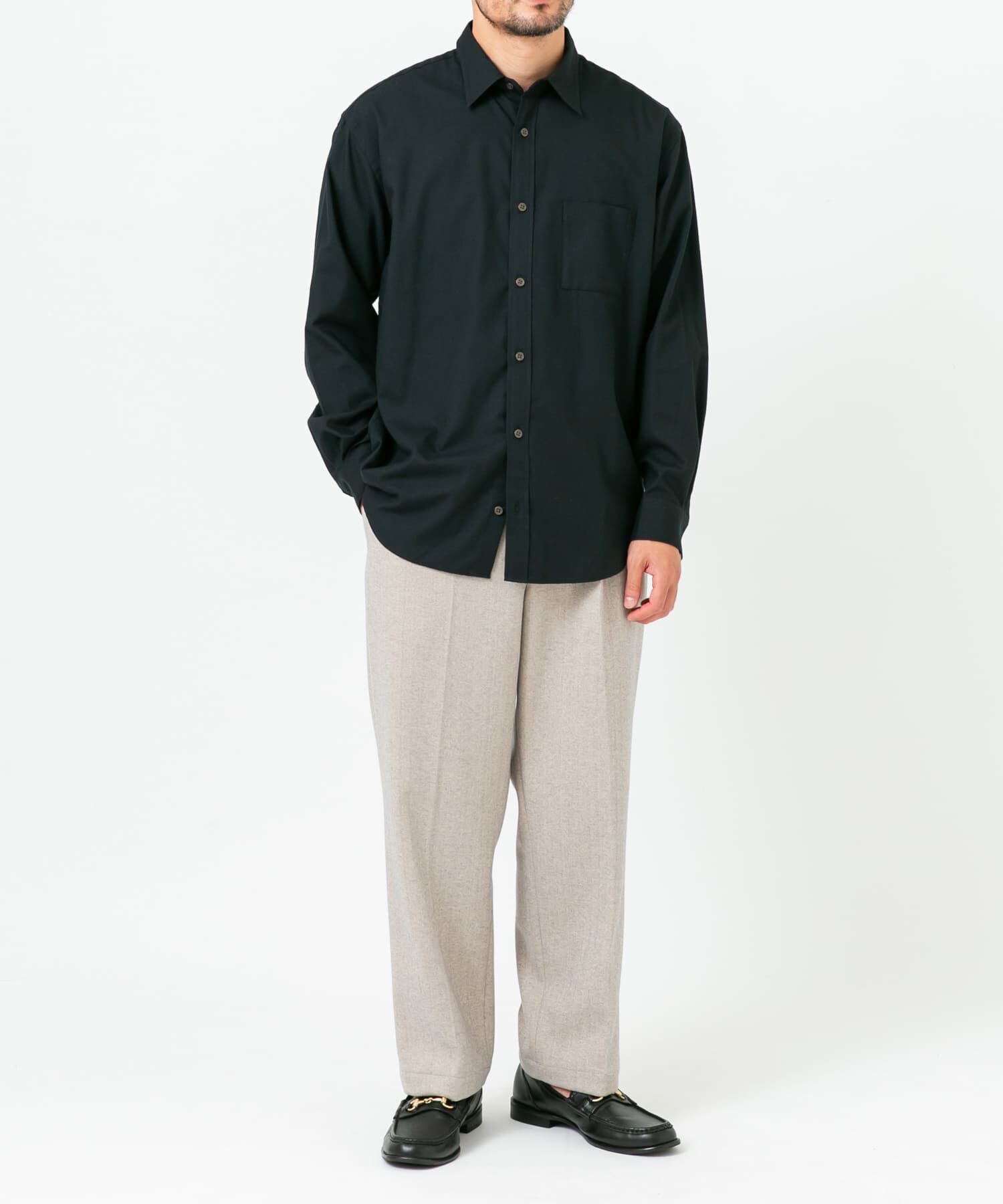 URBAN RESEARCH ROSSO「『蓄熱 / XLサイズあり』アーバンリラックスサーモネルレギュラーシャツ」|シャツ・ブラウス|