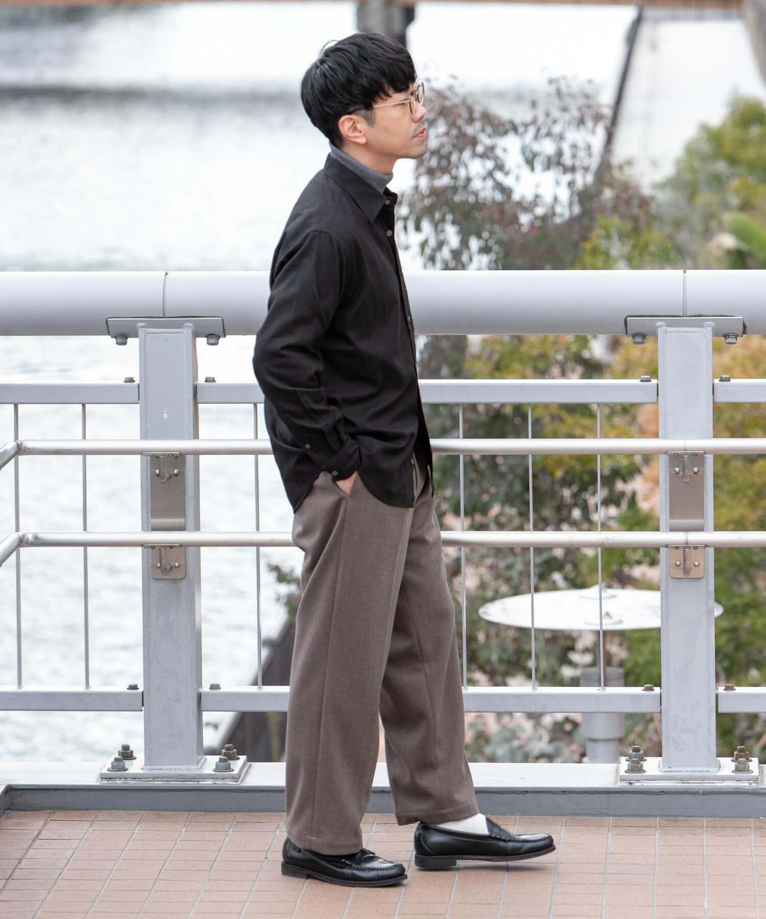 URBAN RESEARCH ROSSO「『蓄熱 / XLサイズあり』アーバンリラックスサーモネルレギュラーシャツ」|シャツ・ブラウス|
