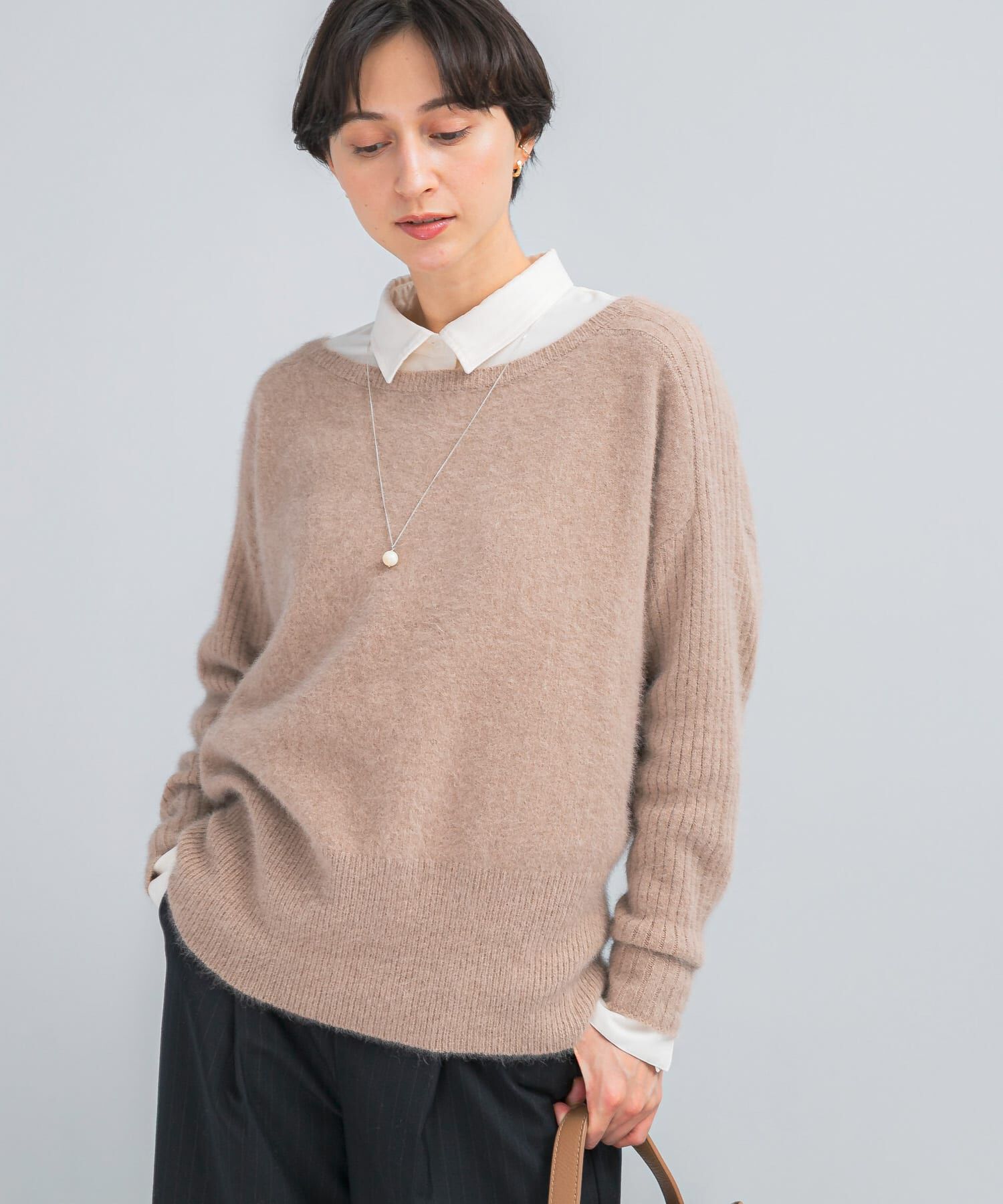 URBAN RESEARCH ROSSO「エアリーニット2WAYネックプルオーバー」|ニット・セーター|