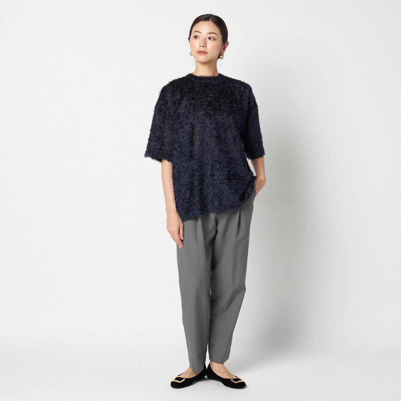 HELIOPOLE「HELIOPOLE JACQUARD TEE BLOUSE」|シャツ・ブラウス|
