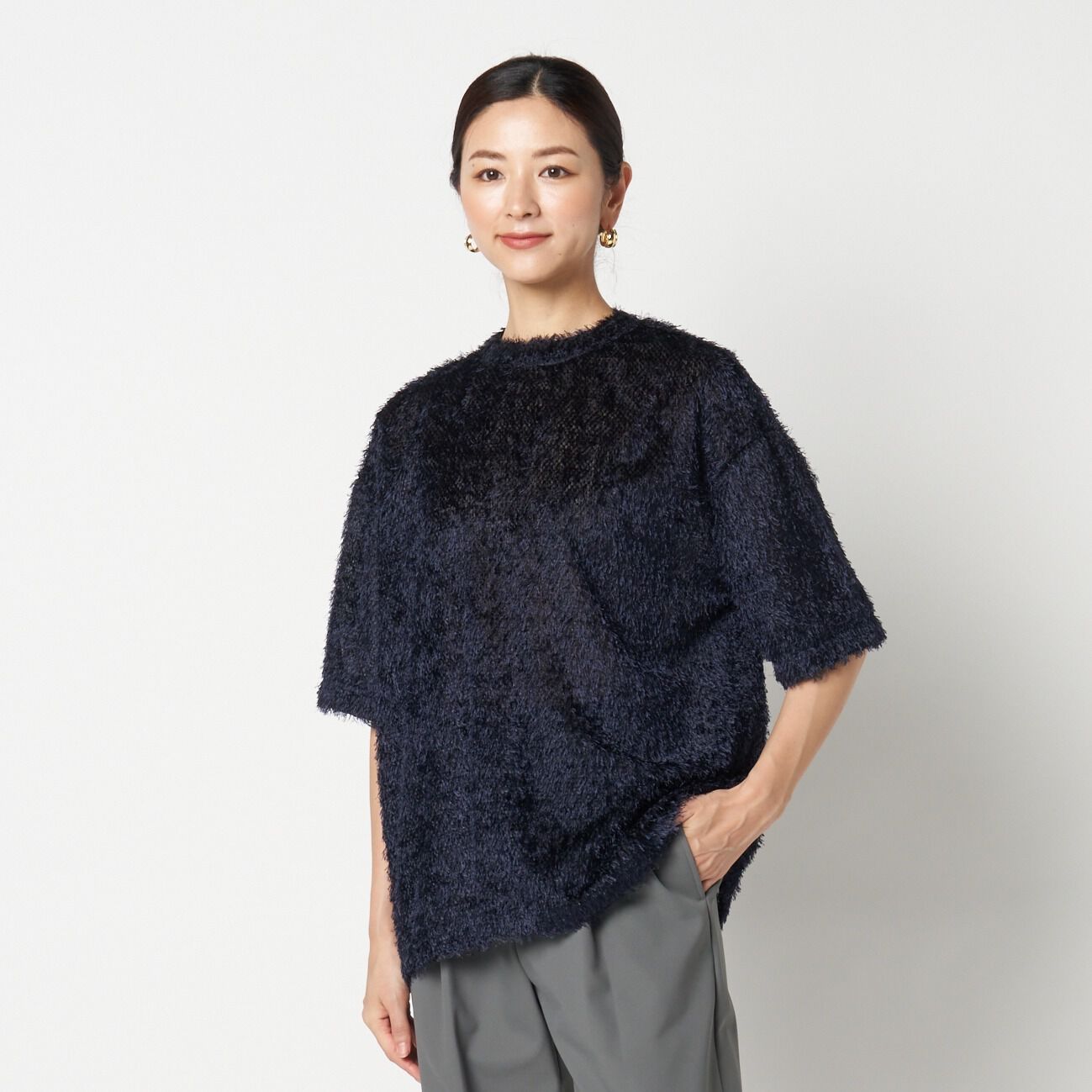HELIOPOLE「HELIOPOLE JACQUARD TEE BLOUSE」|シャツ・ブラウス|