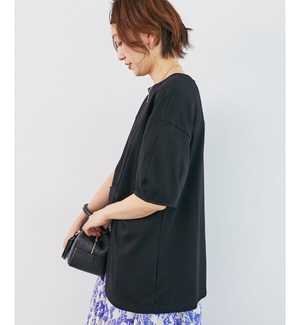  「《手洗い可能》フロントツイストTシャツ」|Tシャツ・カットソー|