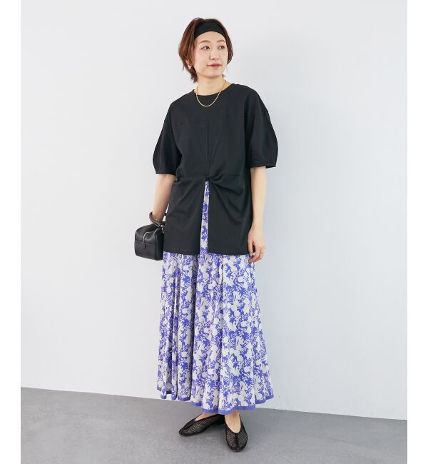  「《手洗い可能》フロントツイストTシャツ」|Tシャツ・カットソー|