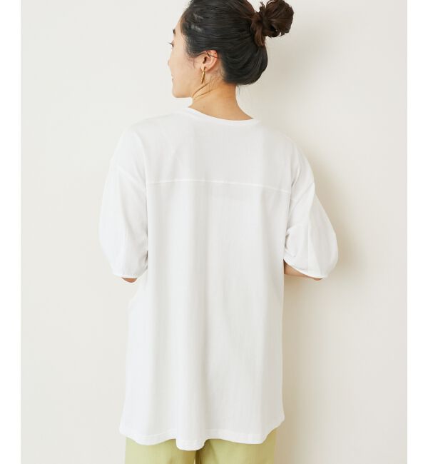  「《手洗い可能》フロントツイストTシャツ」|Tシャツ・カットソー|
