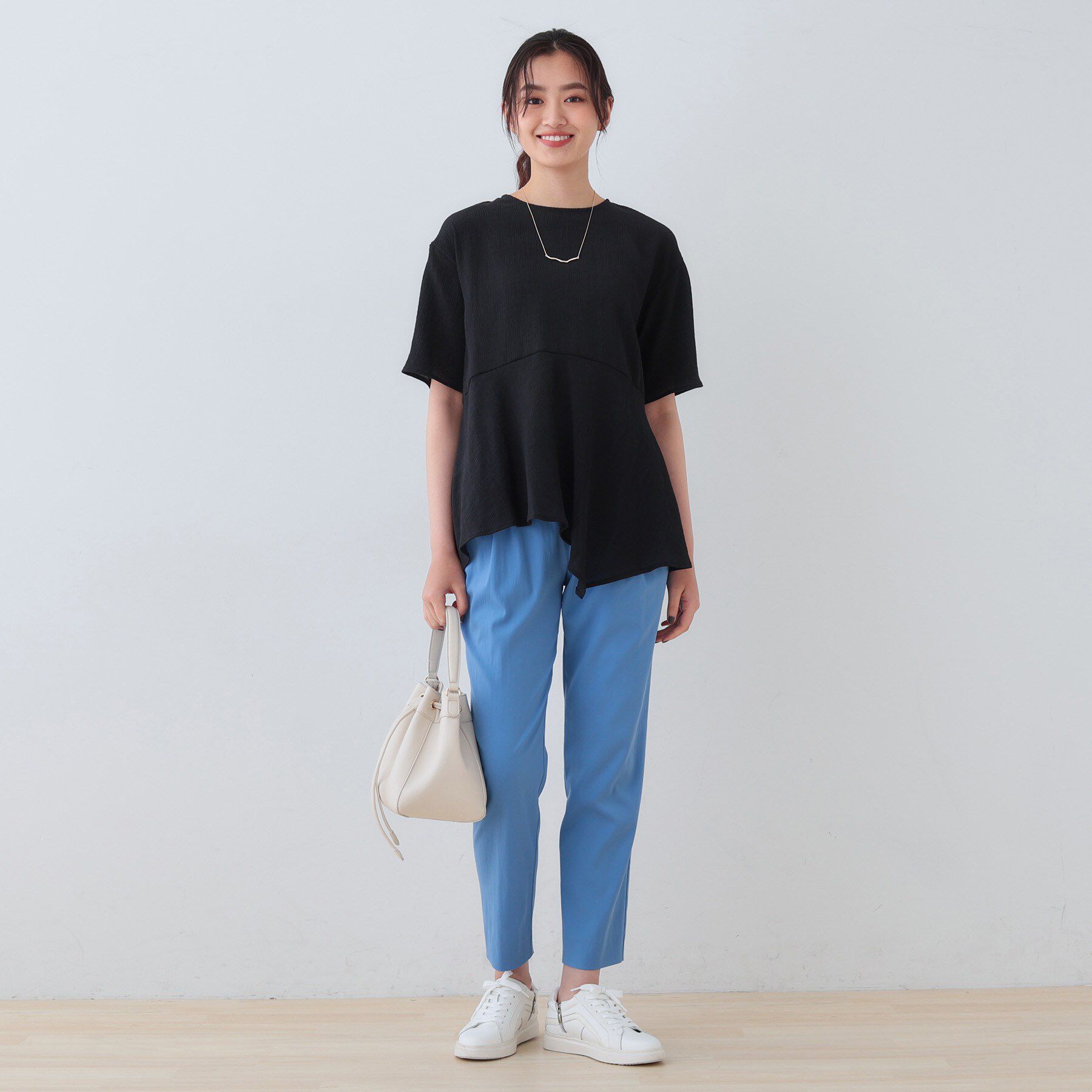 INDIVI「【洗える】ペプラムトップス」|Tシャツ・カットソー|