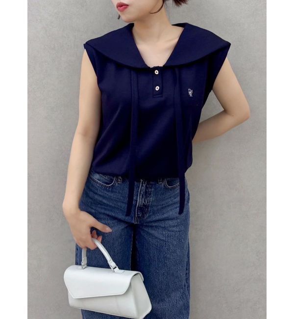 dazzlin「【WEB限定追加】セーラーカラースウェット」|Tシャツ・カットソー|ネイビー