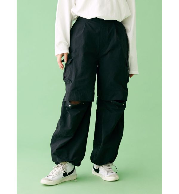 Ungrid「【WEB限定】デザインラフルーズパンツ」|その他|ブラック