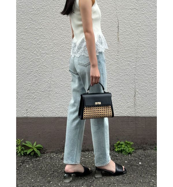 LAGUNAMOON「ウエストアシンメトリーデニムパンツ」|デニム|
