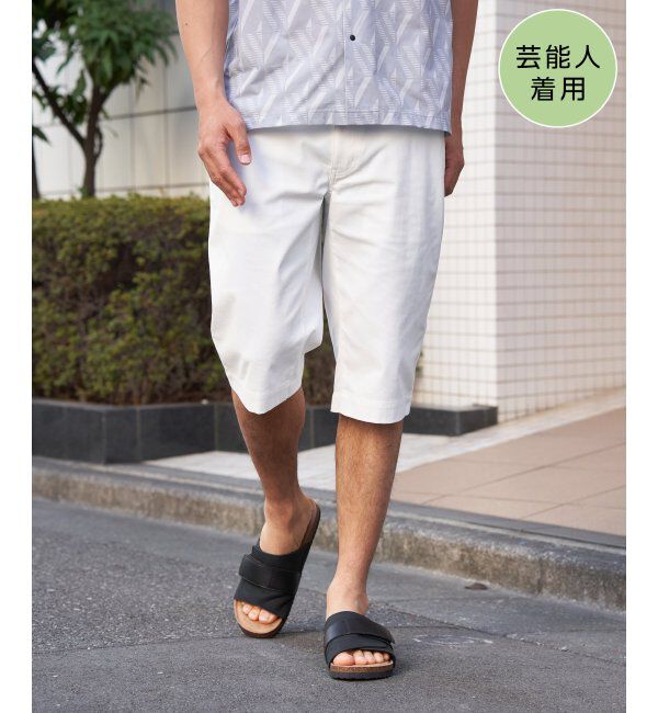 ikka「6.5分丈ドビーイージーハーフパンツ」|その他|ホワイト