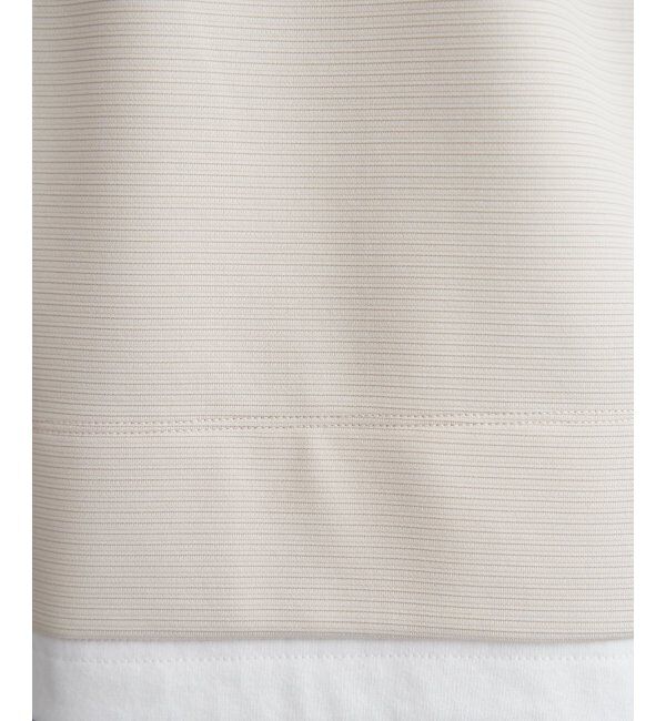 ikka「冷感DRYリップル5分袖Tシャツ」|Tシャツ・カットソー|