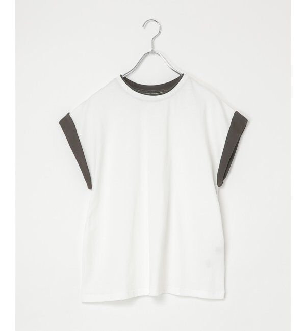 VENCE share style「袖配色ノースリトップス」|Tシャツ・カットソー|オフホワイト