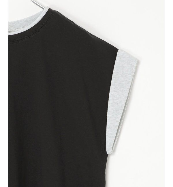 VENCE share style「袖配色ノースリトップス」|Tシャツ・カットソー|