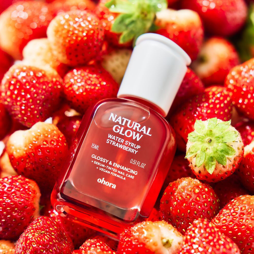 「ohora Natural Glowマルチネイル強化剤 PC-NS-006-J-OF WaterSyrup Strawberry (15mL)」|ネイルケア|