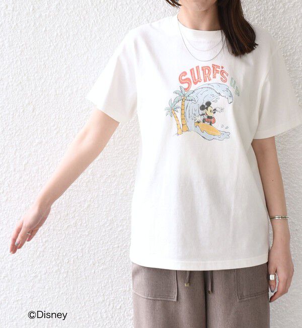 SHIPS Colors 「SHIPS Colors:〈洗濯機可能〉リンク ミッキー サーフ Tシャツ」|Tシャツ・カットソー|