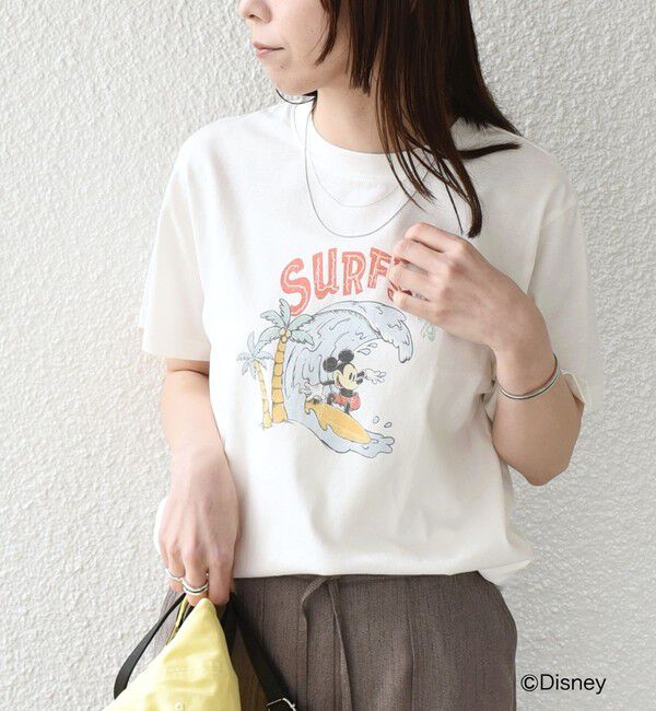 SHIPS Colors 「SHIPS Colors:〈洗濯機可能〉リンク ミッキー サーフ Tシャツ」|Tシャツ・カットソー|