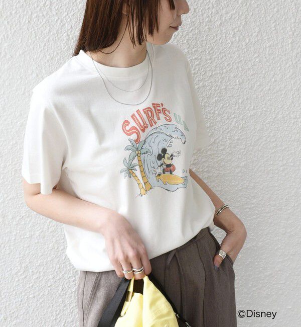 SHIPS Colors 「SHIPS Colors:〈洗濯機可能〉リンク ミッキー サーフ Tシャツ」|Tシャツ・カットソー|