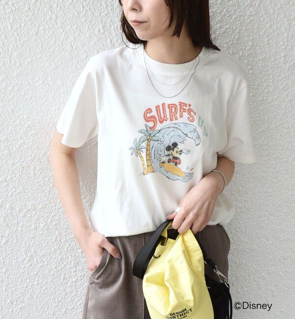 SHIPS Colors 「SHIPS Colors:〈洗濯機可能〉リンク ミッキー サーフ Tシャツ」|Tシャツ・カットソー|