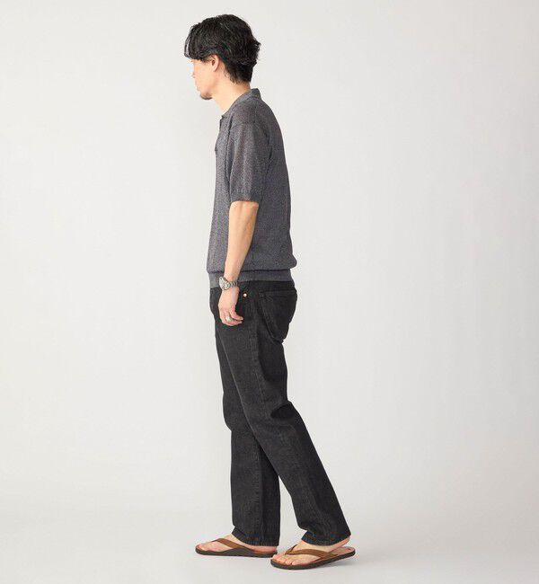 SHIPS「SHIPS:〈手洗い可能〉和紙 スキッパー ニット ポロ」|ポロシャツ|