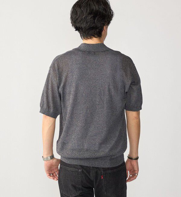 SHIPS「SHIPS:〈手洗い可能〉和紙 スキッパー ニット ポロ」|ポロシャツ|