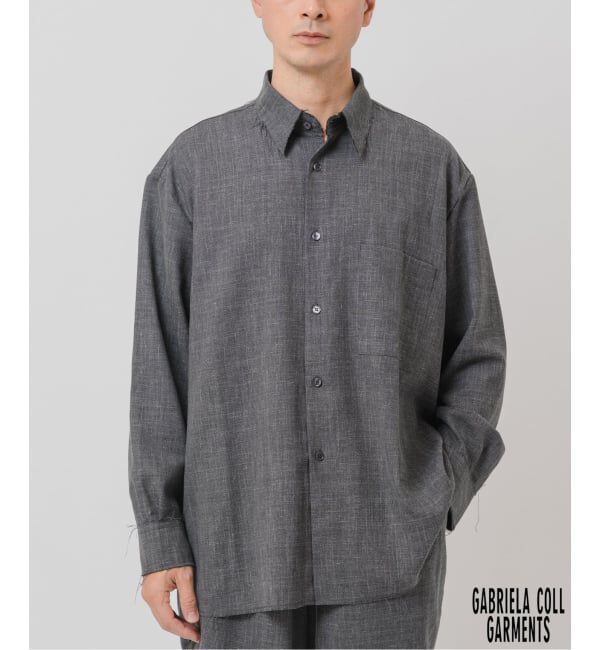 EDIFICE「GABRIELA COLL GARMENTS(ガブリエラコールガーメンツ) 別注 OVERSIZED SHIRT」|シャツ・ブラウス|グレー