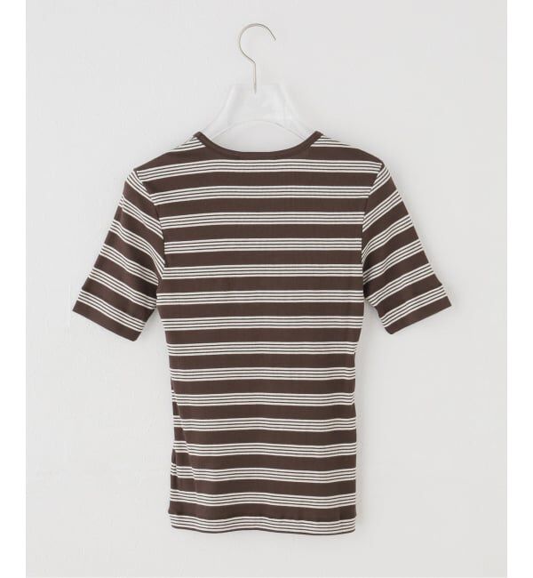 PULP「GANNI / ガニー Soft Cotton Rib Short Sleeve T-Shi」|Tシャツ・カットソー|
