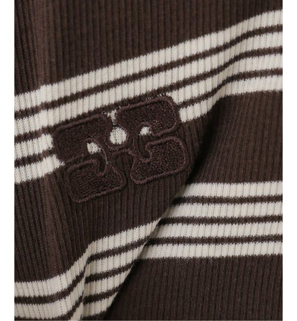 PULP「GANNI / ガニー Soft Cotton Rib Short Sleeve T-Shi」|Tシャツ・カットソー|