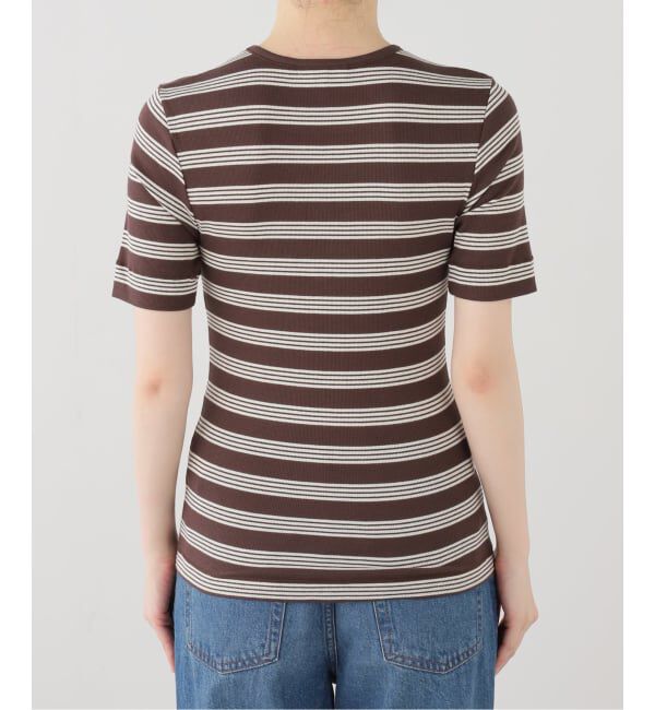 PULP「GANNI / ガニー Soft Cotton Rib Short Sleeve T-Shi」|Tシャツ・カットソー|