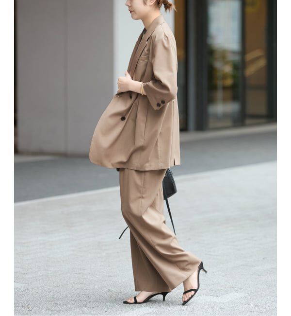 journal standard L'essage「《セットアップ可》POPLIN ダブルタックパンツ」|スラックス|