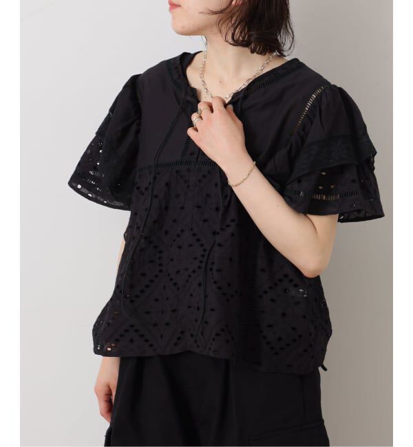 journal standard luxe「カットワークレースMIX フリルブラウス」|シャツ・ブラウス|