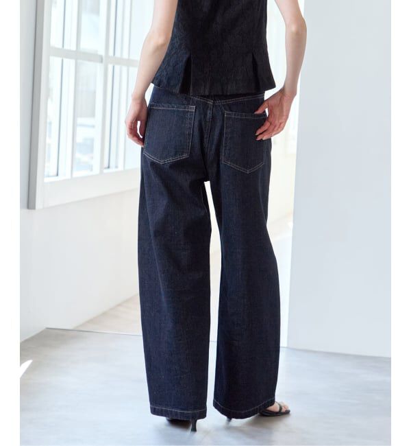 U by SPICK&SPAN「バレルレッグバギーデニム」|デニム|