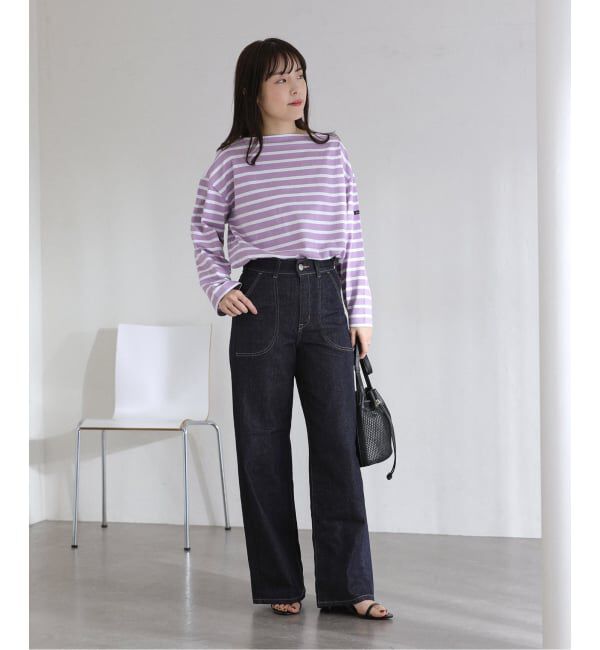  「【洗える】SOMETHING / サムシング LISA LACE UP WIDE」|デニム|