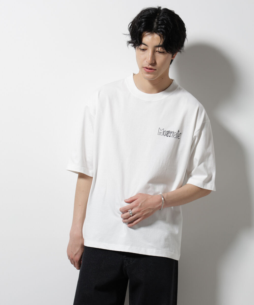 nano･universe「「MOFFISIE」オリジナル刺繍プリント Tシャツ 半袖」|Tシャツ・カットソー|