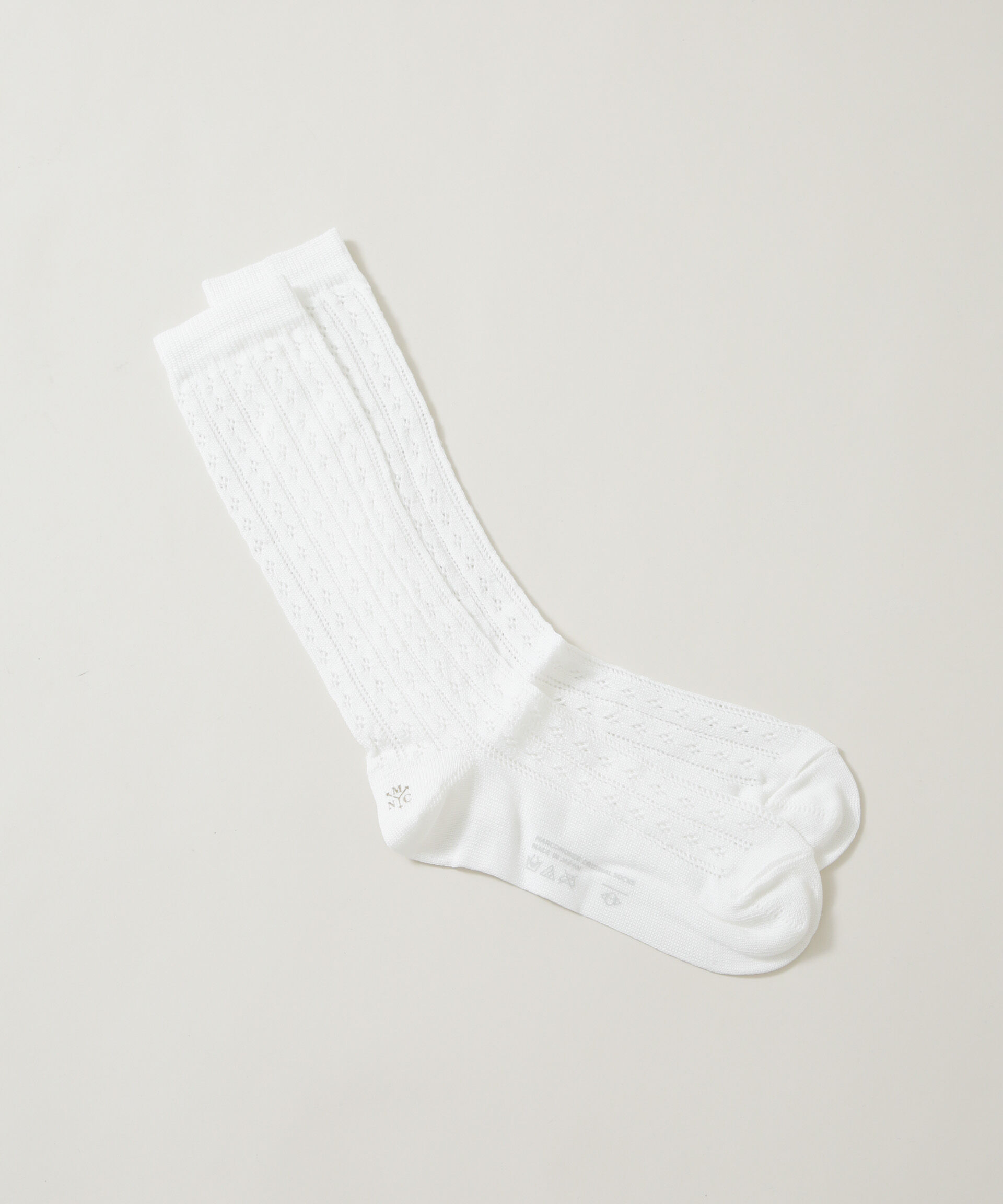 nano･universe「MARCOMONDE/eyelet socks」|ソックス|ホワイト
