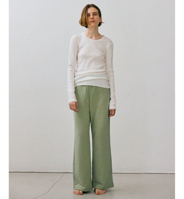 BEIGE,「【BEIGE,ecru/WEB限定・洗える】LOOP BACK / コットンワイドストレートパンツ」|その他|