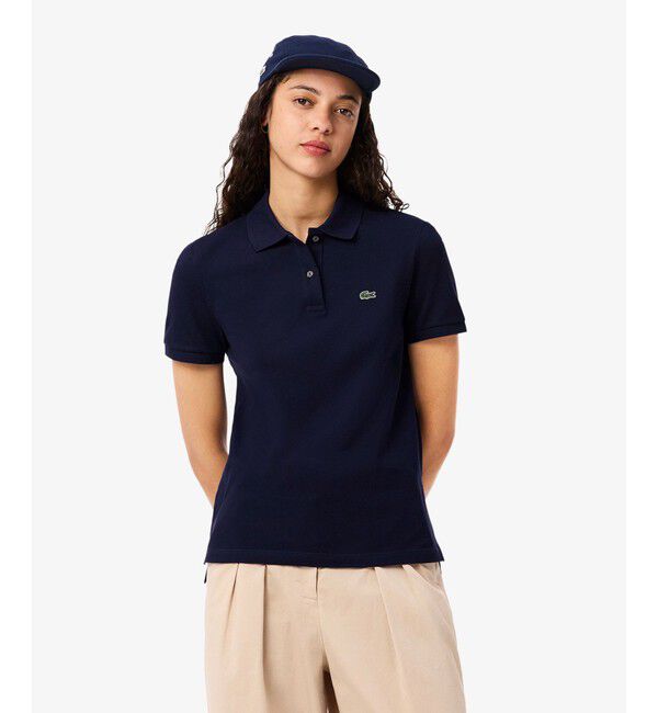 LACOSTE「コットン100% ピケ ポロシャツ（半袖）」|ポロシャツ|ネイビー