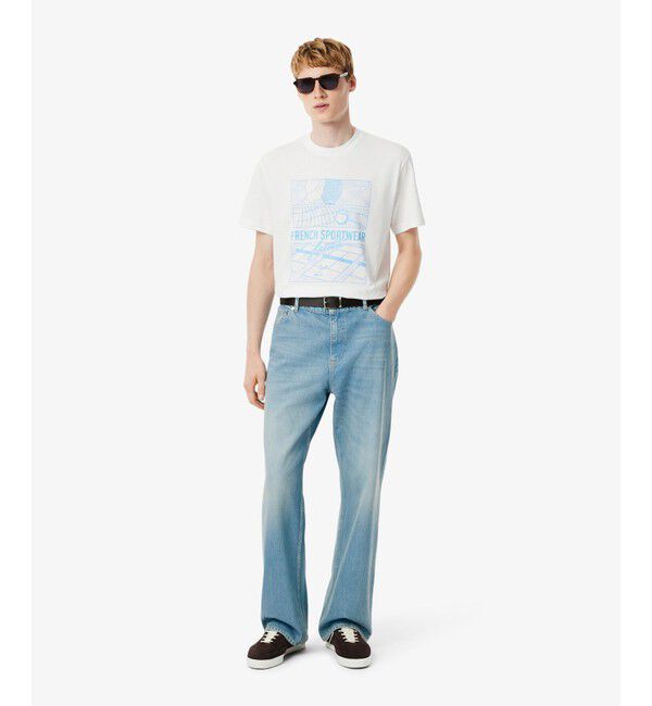 LACOSTE「ルーズフィット5ポケットデニムジーンズ」|デニム|
