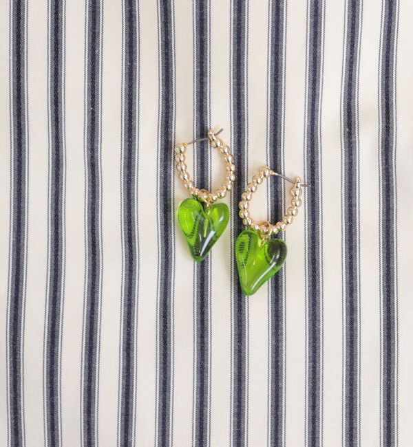 fredy emue「ボールフープ&times;クリアハートピアス」|ピアス|