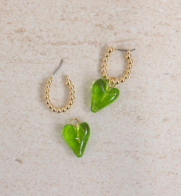 fredy emue「ボールフープ&times;クリアハートピアス」|ピアス|