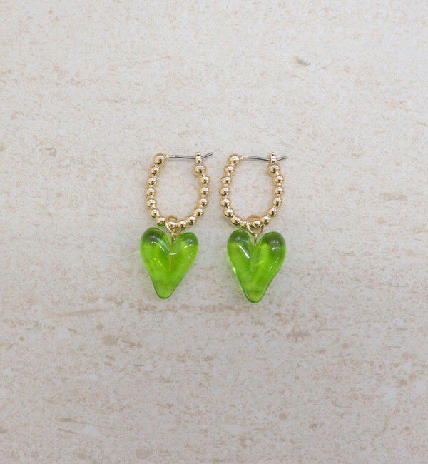 fredy emue「ボールフープ&times;クリアハートピアス」|ピアス|